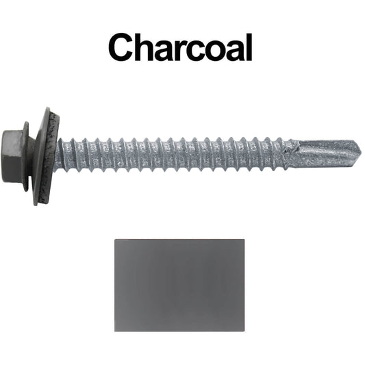 12x2" Metal to Metal Type 3 Metal Roofing Screw  - CHARCOAL (CLEARANCE)