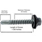12x1-1/2" Metal to Metal Type 3 Metal Roofing Screw  - HERON BLUE (CLEARANCE)