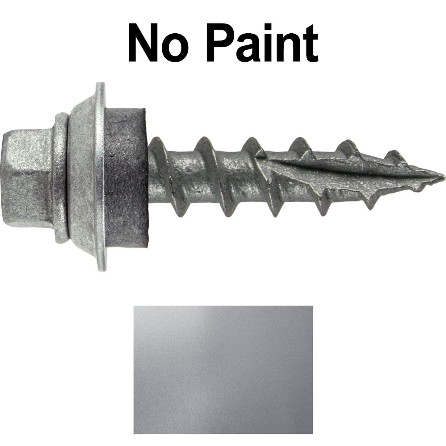12 X 1"  Metal to Wood  ROOFING SCREW For OSB AND PLYWOOD - 1/4" Hex Head - Assembled Washer - Galvanized -- Type 17 Tip