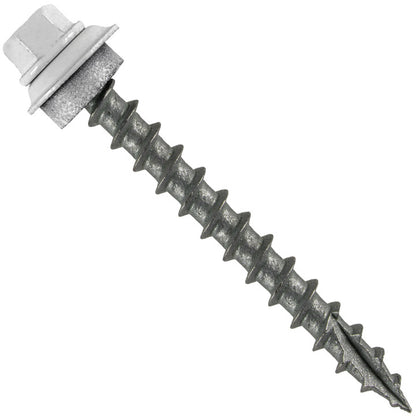 12x2" Metal to Wood Type 17 Tip Metal Roofing Screw  - BRITE WHITE (CLEARANCE)