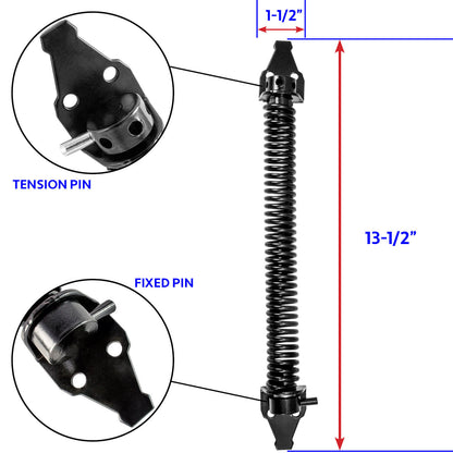 13" Wood Gate Closing Spring – Heavy Duty Self Closing Gate Spring for Wooden Fence Gates (CLEARANCE)