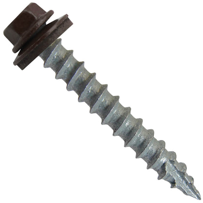 14x1-1/2" Metal Roofing Screw  - MANSARD BROWN (CLEARANCE)