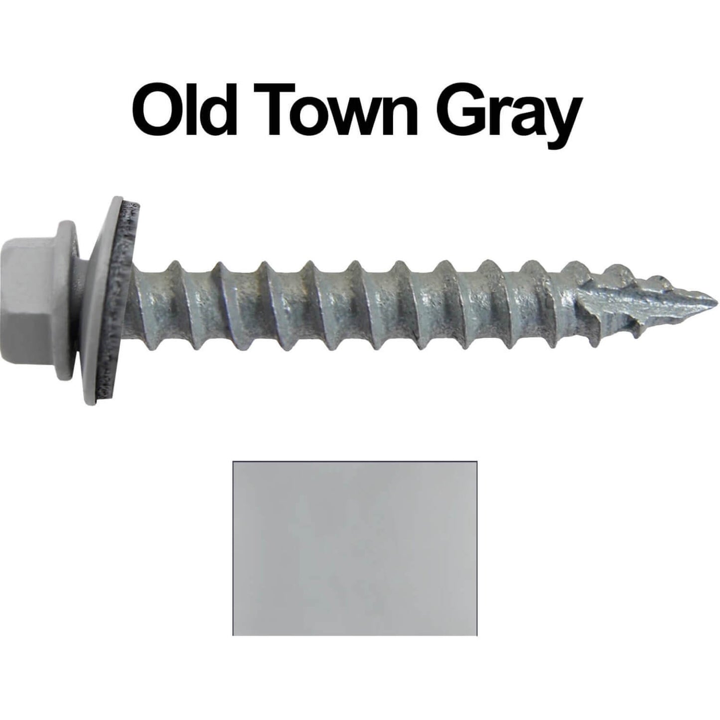 14x1-1/2" Metal Roofing Screw  - OLD TOWN GRAY (CLEARANCE)