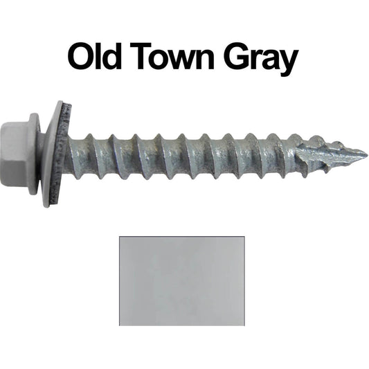14x1-1/2" Metal Roofing Screw  - OLD TOWN GRAY (CLEARANCE)