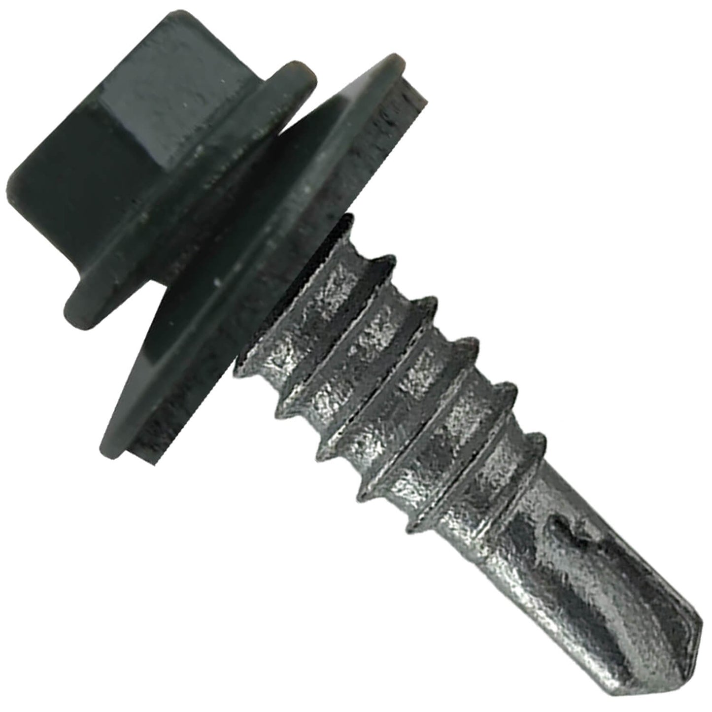 14x7/8" Stitch Tek Metal to Metal Type #1 Roofing Screws  - HARTFORD GREEN (CLEARANCE)