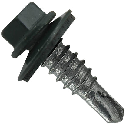 14x7/8" Stitch Tek Metal to Metal Type #1 Roofing Screws  - HARTFORD GREEN (CLEARANCE)