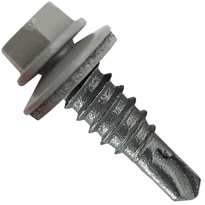14x7/8" Stitch Tek Metal to Metal Type #1 Roofing Screws  - PEWTER GRAY (CLEARANCE)