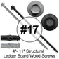 #17 Heavy Duty Structural Wood Screws - Exterior Coated Heavy Duty Wood Screws- Use for Fastening Ledger Boards, Large Timbers, Logs