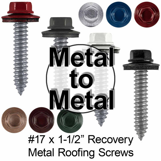 #17 x 1-1/2 Metal Panel to Metal Purlins and Recovery Screws for Older Structures With Stripped Out and Loose Existing Screws