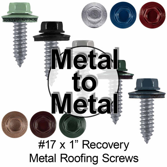 #17 x 1"  Metal Panel to Metal Purlins and Recovery Screws for Older Structures With Stripped Out and Loose Existing Screws