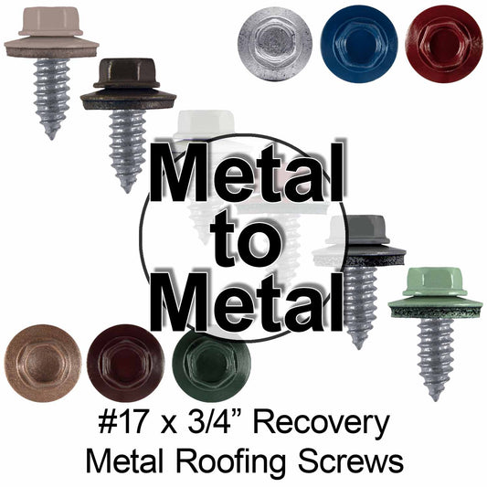 #17 x 3/4" Metal Panel to Metal Purlins and Recovery Screws for Older Structures With Stripped Out and Loose Existing Screws