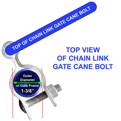 Chain Link Gate Cane Bolt (Single or Double Gate) 1-3/8" X 36"