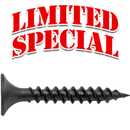 #6x1" Gray Phosphate Fine Thread Drywall Screws - For Metal Studs (Clearance)