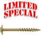7x1-1/4" Bronze Star Multipurpose Exterior Coated Modified Truss Head Cabinet Wood Screw, Torx Drive (OVERSTOCK)