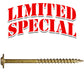 7 x 2-1/2" Bronze Star Multipurpose Exterior Coated Modified Truss Head Cabinet Wood Screw, Torx Drive (OVERSTOCK)