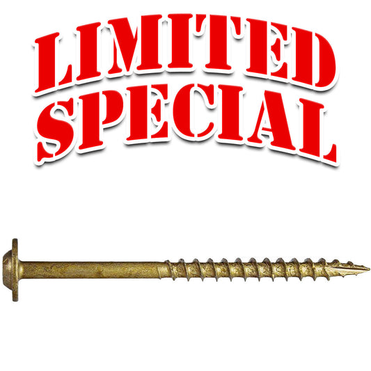 7 x 2-1/2" Bronze Star Multipurpose Exterior Coated Modified Truss Head Cabinet Wood Screw, Torx Drive (OVERSTOCK)