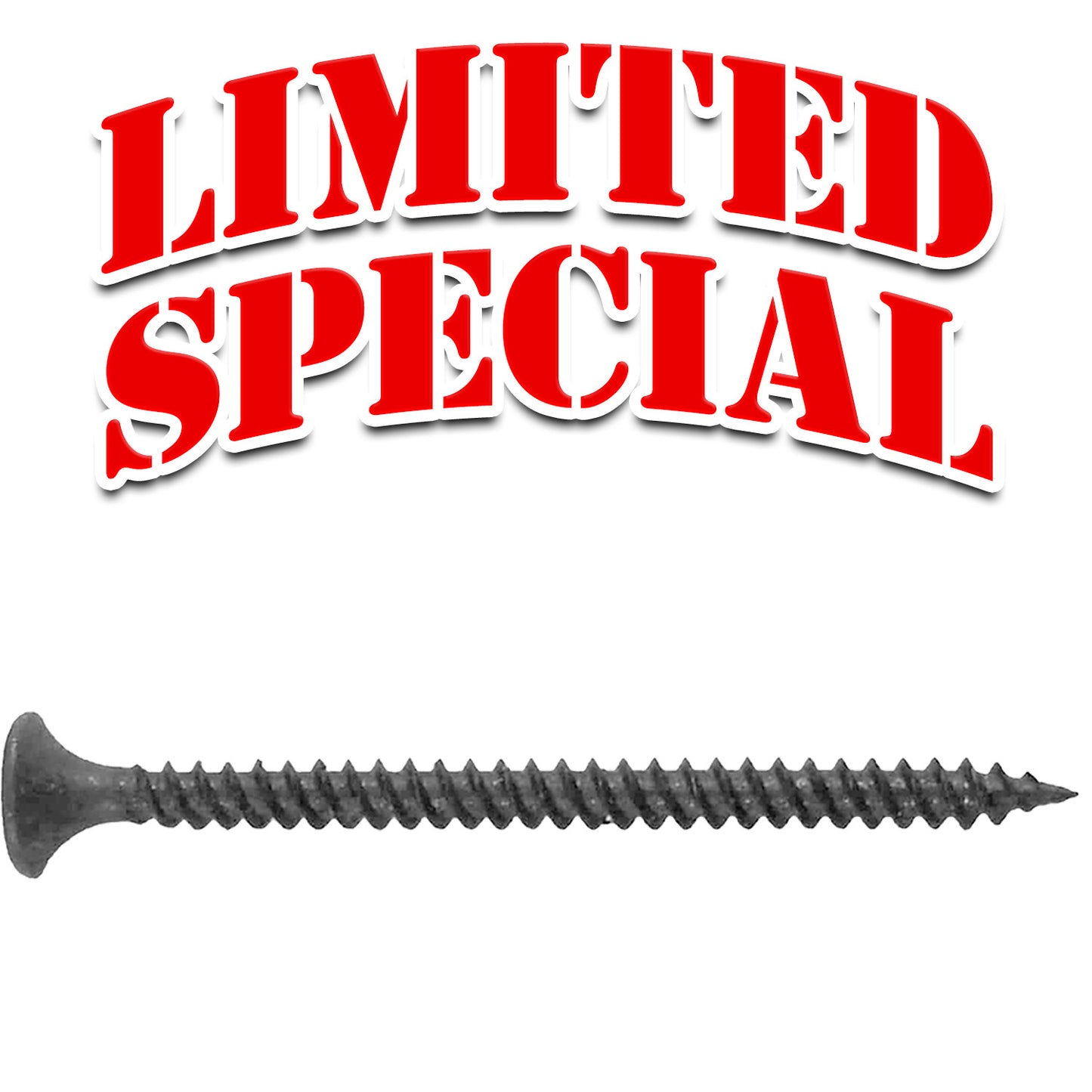 #8x2-1/2" Gray Phosphate Fine Thread Drywall Screws - For Metal Studs (Clearance)