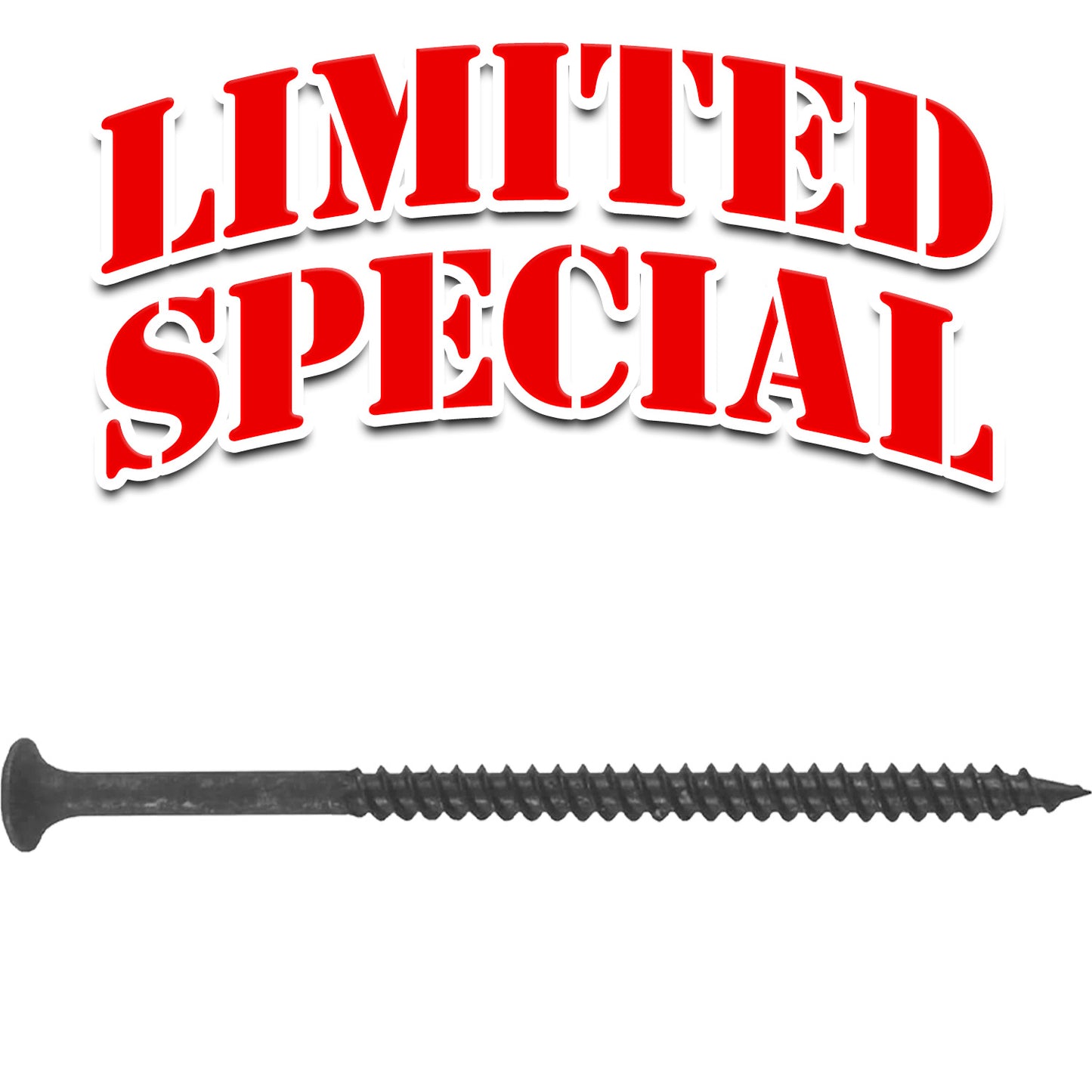 #8x3" Gray Phosphate Fine Thread Drywall Screws - For Metal Studs (Clearance)