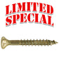 #9 x 1-1/2" Bronze Coated Multipurpose Wood Screw Torx/Star Drive Flat Head Exterior Coated - ACQ Compatible Wood Screws (OVERSTOCK)