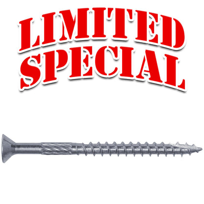 Jake Sales #9 x 2" Silver Star Stainless Steel Wood Screw Torx/Star Drive Head - Grade 300 Series Stainless Steel Torx/Star Drive Wood Screws (OVERSTOCK)