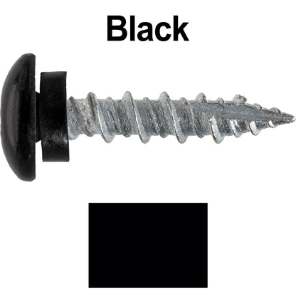 10 X 1" - LOW PROFILE Star Head Roofing Screws - HI-LO Thread - Metal To Wood - T25 Torx Drive Head - EPDM washer.