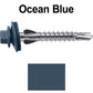 12 X 1-1/2" PFP STAINLESS STEEL Fastener - 1/4" Washer Hex Head - #3 Drill Point Tip -  For Polycarbonite, Fiberglass and PVC sheeting. Colored head.