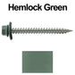 #9 x 2" Stainless Steel Metal Roofing Screws - Hex Washer Head - Self-Piercing (SP) tip metal to wood. EPDM washer. Colored head.
