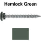 10 x 2" LOW PROFILE Star Head Roofing Screws - HI-LO Thread - Metal To Wood - T25 Torx Drive Head - EPDM washer.