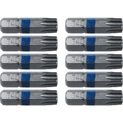 T40 (T-40) Torx/Star Driver Bit - Color Coded T40 Torx/Star Drive Bit for Screws and Fasteners Requiring T40 (T-40) Size Bits