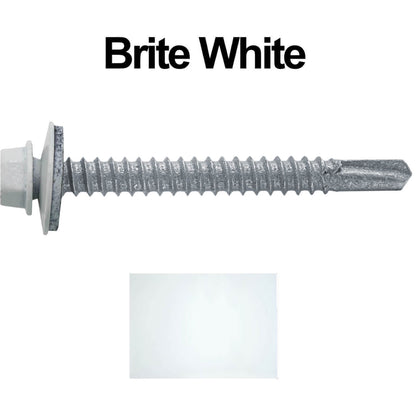 #12 x 2" Metal to Metal Type #3 Metal Roofing Screws - Hex Head Drill Point - 9/16" EPDM Washer.
