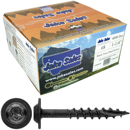 #8 Round Washer Head Truss Head Screw. Torx/Star Drive Head Wood Screws. Multipurpose Cabinet, Furniture, Siding and Trim and General Construction