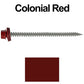 #9 x 3" Stainless Steel Metal Roofing Screws - Hex Washer Head - Self starting/self tapping - EPDM washer. Colored head.