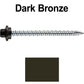 10 x 2-1/2” - STAINLESS HEX / ZINC Sheet Metal Roof Screw. Self starting metal to wood siding screws. EPDM washer. Colored head.