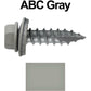 #14 x 1"  Metal ROOFING SCREWS - Hex Washer Head - Self starting/self tapping - EPDM washer. Colored head.