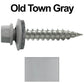 #9 x 1" Stainless Steel Metal Roofing Screws - Hex Washer Head - Self-Piercing (SP) tip metal to wood siding screws. EPDM washer. Colored head.