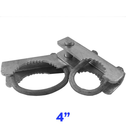 Chain Link Fence 180 Degree Commercial Duty Gate Hinge - Chain Link Post Gate Hinge - Hinge "U" Bolts Included - 2 Hinge Assy.