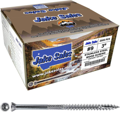 #9 Silver Star Stainless Steel TRIM HEAD Screw Torx/Star Head  - Stainless Steel TRIM HEAD Wood Screws