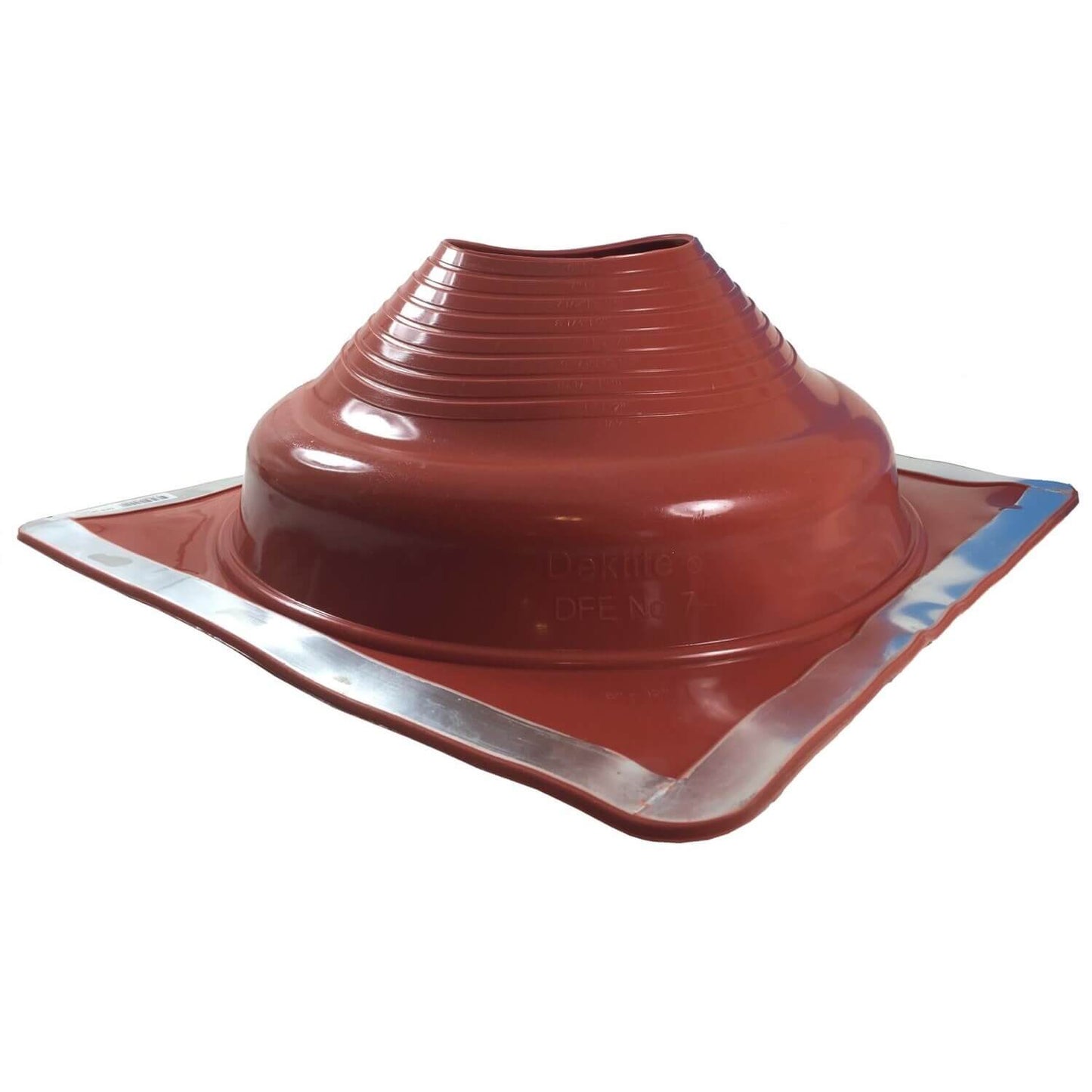 Dektite Red Silicone High-Temp Square-Base Flashing - 392°F Metal Roof Boot