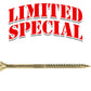 #10 x 3-1/2" Gold Star Wood Screw, T-30 Torx Drive, Flat Head - (Pallet of 48 x Full Boxes) ~48,000 Screw Count