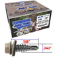 #14 x 7/8" Stitch Tek Metal to Metal Type #1 Roofing Screws - Hex Washer Head - Drill Point - 9/16" EPDM washer.