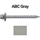 #10 x 2" Metal ROOFING SCREWS - Hex Washer Head - Self starting/self tapping - EPDM washer. Colored head.