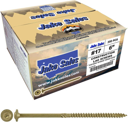 #17 Construction Lag Screw Exterior Coated Torx/Star Drive Heavy Duty Structural Lag - Modified Truss Washer Head