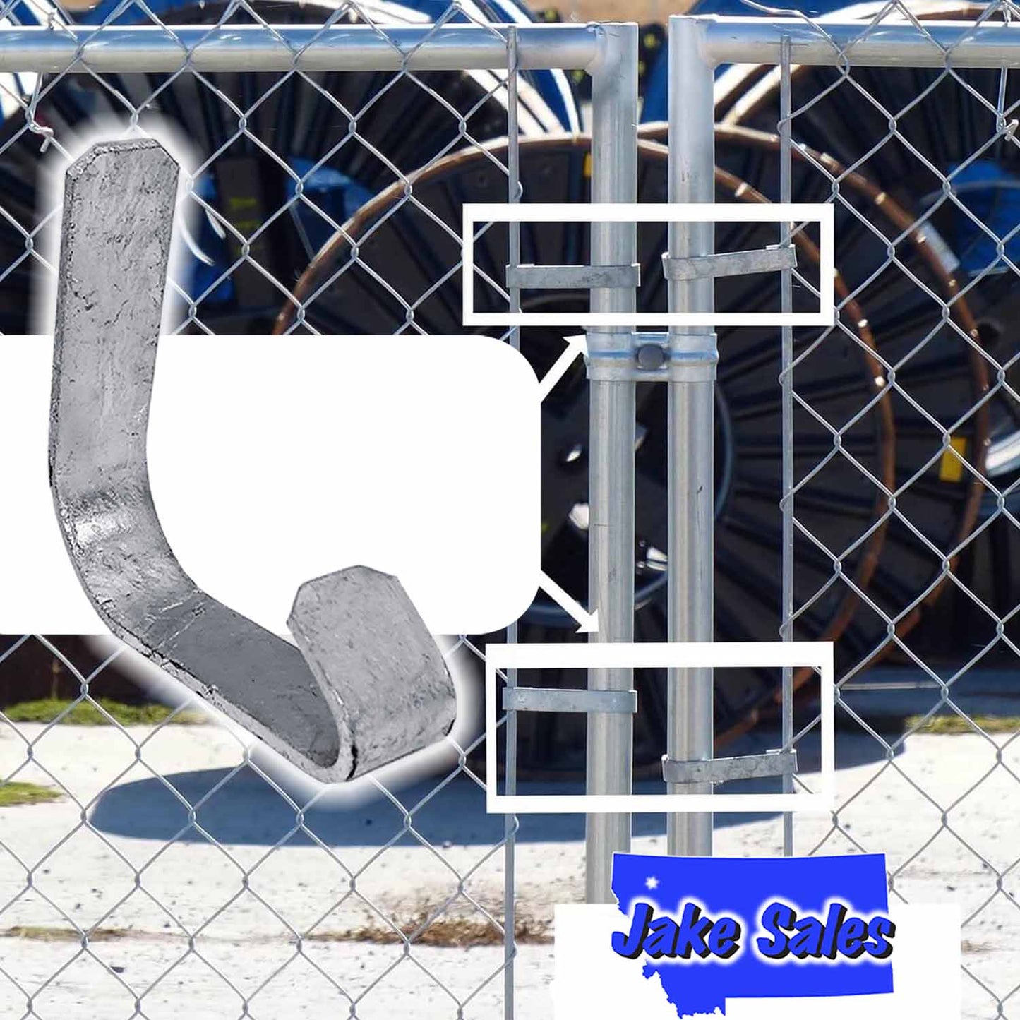 1-3/8" Chain Link Fence Gate Clip /Kennel Panel Clip Band Wrap Around Gate or Kennel Frame to Hold Chain Link Fence to Frame.