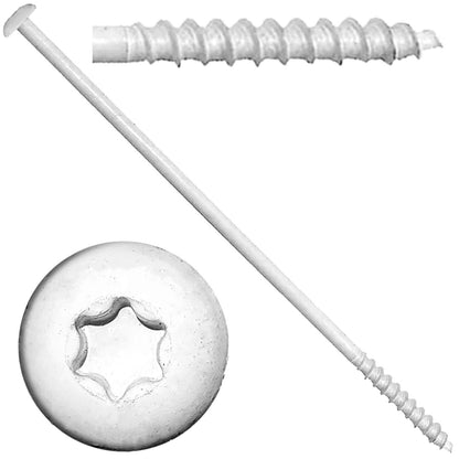 #14 x 7" Ceramic Coated Torx/Star Drive Gutter Screws -  For Fastening Gutters to Wood - Torx/Star T-30 Drive Head