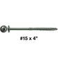 #15 Stainless Steel Construction Lag Screw  T-30 Torx/Star Drive Heavy Duty Lag Screw - Modified Truss Washer Head