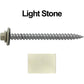 12 x 2-1/2" Metal ROOFING SCREWS - Hex Washer Head - Self starting/self tapping - EPDM washer. Colored head.