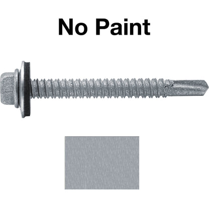 #12 x 2" Metal to Metal Type #3 Metal Roofing Screws - Hex Head Drill Point - 9/16" EPDM Washer.