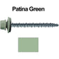 10 x 2-1/2" Metal ROOFING SCREWS - Hex Head Mini Driller - metal to wood siding screws - Self starting/self tapping - EPDM washer. Colored head.