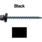 #10 x 3" Mini Driller Sheet Metal Roofing Screw - Hex Washer Head -  Self starting metal to wood siding screws. EPDM washer. Colored head.