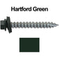 #14 x 2" Metal ROOFING SCREWS - Hex Washer Head - Self starting/self tapping - EPDM washer. Colored head.